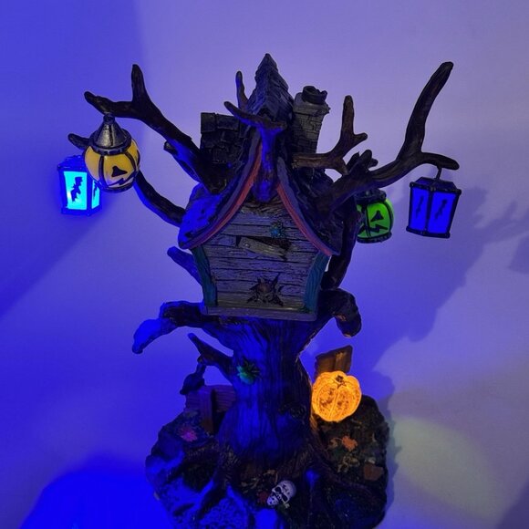 Lemax Hungry Tree House Spooky Town Halloween Village w/Adapter Works 64427 2006 - Picture 10 of 12